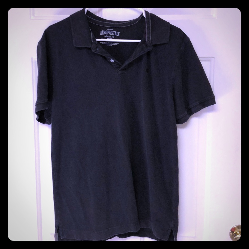 Black short sleeve polo